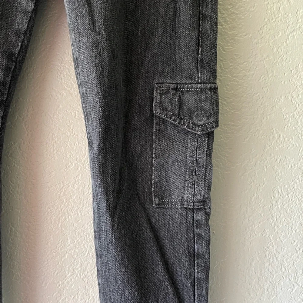 CAbi Jeans Gray Pull On Jeggings Denim Cargo Skinny Jeans